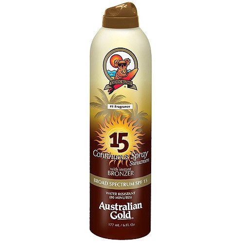 Australian Gold Continuous Spray with Instant Bronzer SPF 15 - Солнцезащитный спрей с бронзатором SPF 15