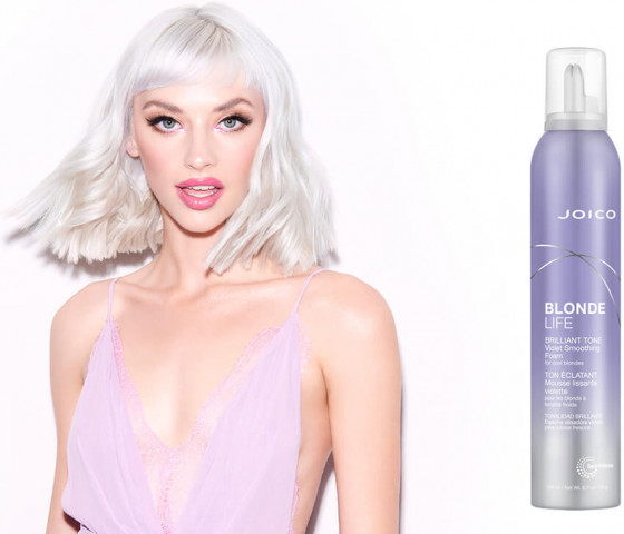 Joico Blonde Life Brilliant Tone Violet Foam Smoothing Foam - Фиолетовый разглаживающий мусс для сохранения яркости блонда - 1