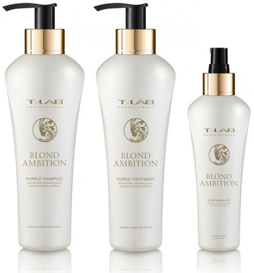 T-LAB Professional Blond Ambition Purple Treatment - Фиолетовый кондиционер для нейтрализации желтизны волос - 2