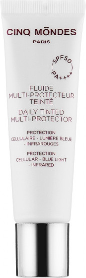 Cinq Mondes Tinted Multi-Protective Fluid SPF50 - Защитный крем для лица с оттенком