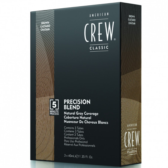 American Crew Precision Blend Medium - Система маскировки седины Средний натуральный (уровень 4-5)