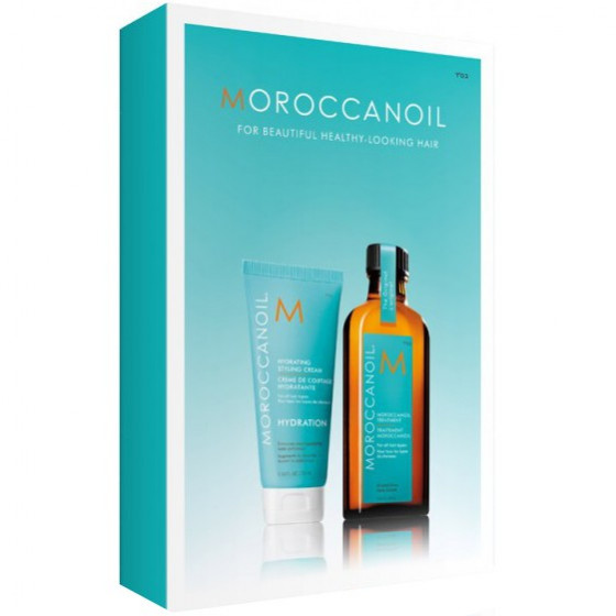  Moroccanoil Hydrating Styling Cream and Treatment Oil Duo Pack - Набор масло для всех типов волос + Увлажняющий крем