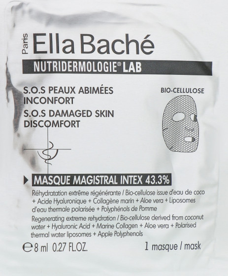 Ella Bache Nutridermologie Lab Face Masque Magistral Intex 43,3 % - Восстанавливающая тканевая маска для лица