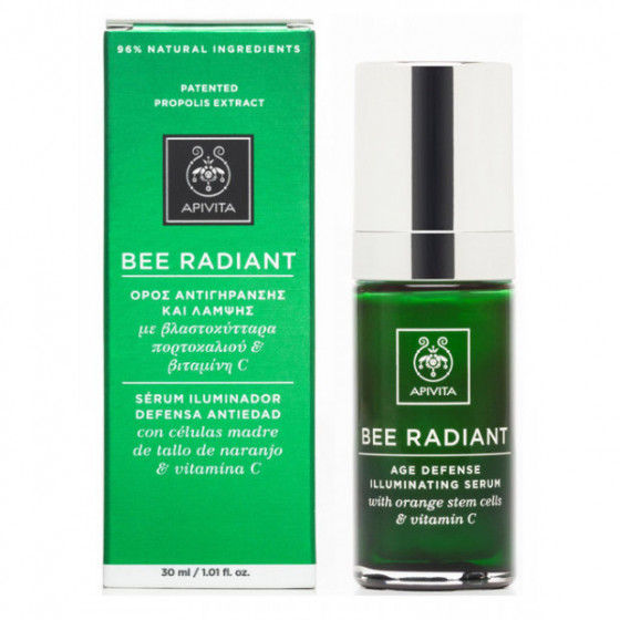 Apivita Bee Radiant Age Defense Illuminating Serum - Сыворотка для сияния и защиты кожи от преждевременного старения со стволовыми клетками апельсина - 1