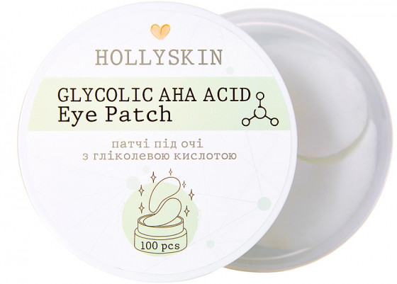 Hollyskin Glycolic AHA Acid Eye Patch - Тканевые патчи под глаза с гликолевой кислотой