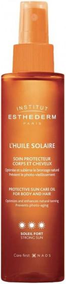 Institut Esthederm Sun Care Oil Body And Hair Care Strong Sun - Солнцезащитное масло-спрей для тела и волос