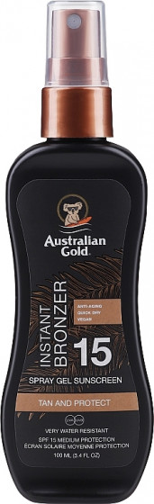 Australian Gold Spray Gel bronzer - Солнцезащитный спрей-гель с бронзатором SPF 15