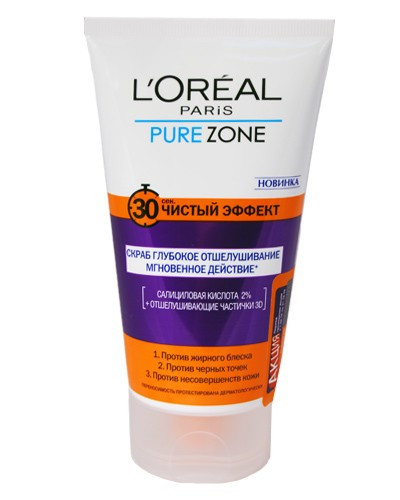 L`Oreal Pure Zone Чистый Эффект 30 секунд - Скраб для лица