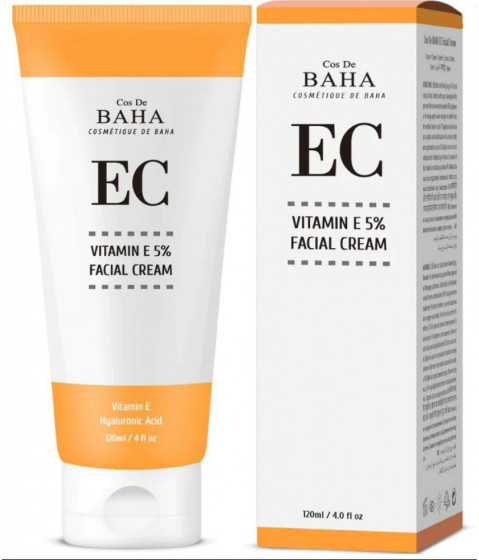 Cos De BAHA EC Vitamin E 5% Facial Cream - Восстанавливающий крем для лица с витамином Е и керамидами