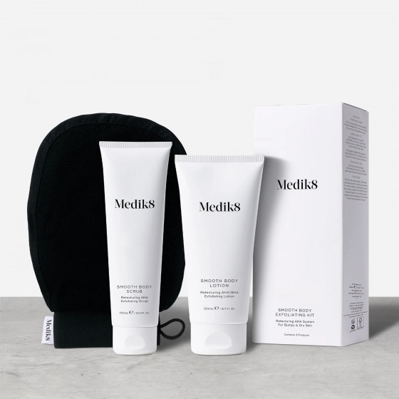 Medik8 Smooth Body Exfoliating Kit - Набор для тела с АНА-кислотами, для сухой кожи и гиперкератоза - 3