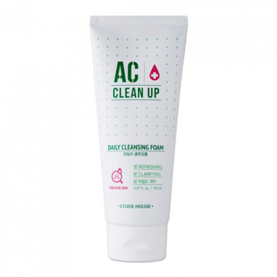 Etude House Ac Clean Up Daily Cleansing Foam - Пенка для умывания для проблемной кожи