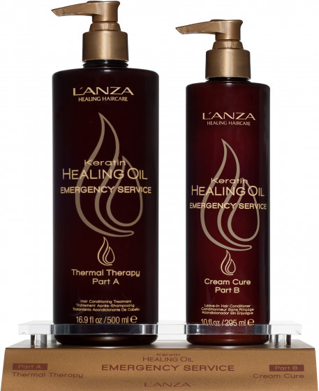 L'anza Keratin Healing Oil Emergency Service Cream Cure Part B - Лечебный крем для волос (Шаг В) - 2