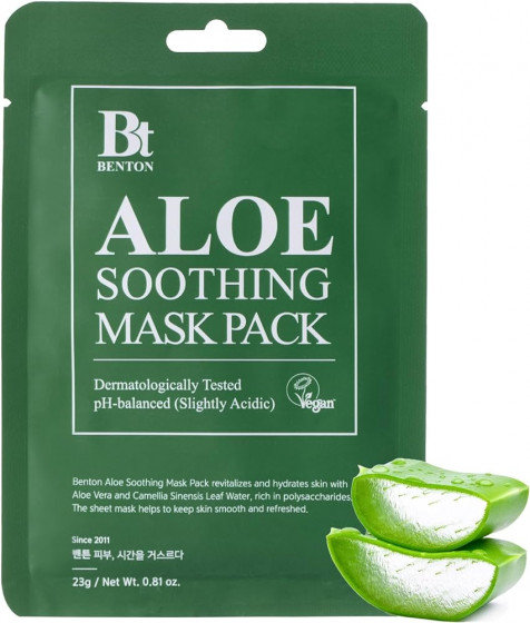 Benton Aloe Soothing Mask Pack - Успокаивающая маска для лица с алоэ - 1