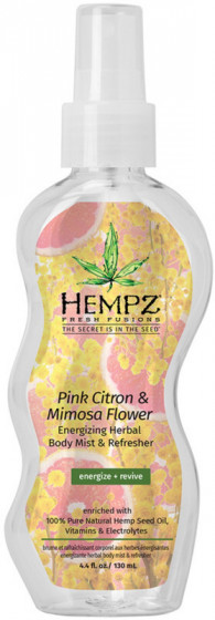 Hempz Fresh Fusions Pink Citron & Mimosa Flower Energizing Herbal Body Mist & Refresher - Освежающий спрей для тела "Розовый лимон и Мимоза"