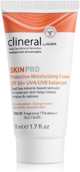 Ahava Clineral Skinpro Protective Moisturizing Cream SPF50+ - Защитный крем для чувствительной кожи