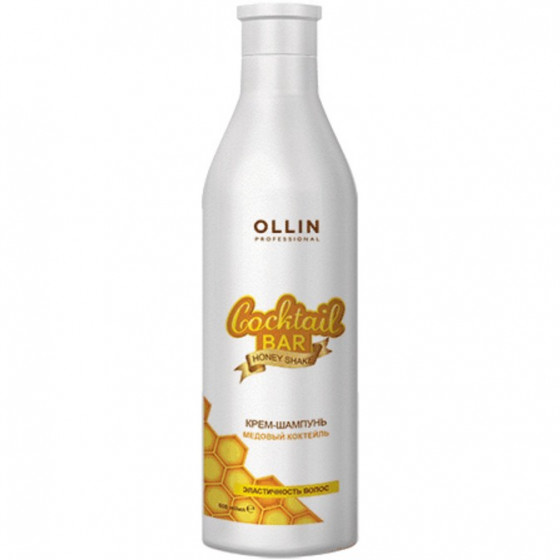 OLLIN Cocktail Bar Hair Cream Shampoo Honey Shake - Крем-шампунь для гладкости волос "Медовый коктейль"