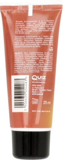 Quiz Cosmetics Mousse Autocorrection 4 in 1 - Мусс-корректор для лица 4 в 1 - 2