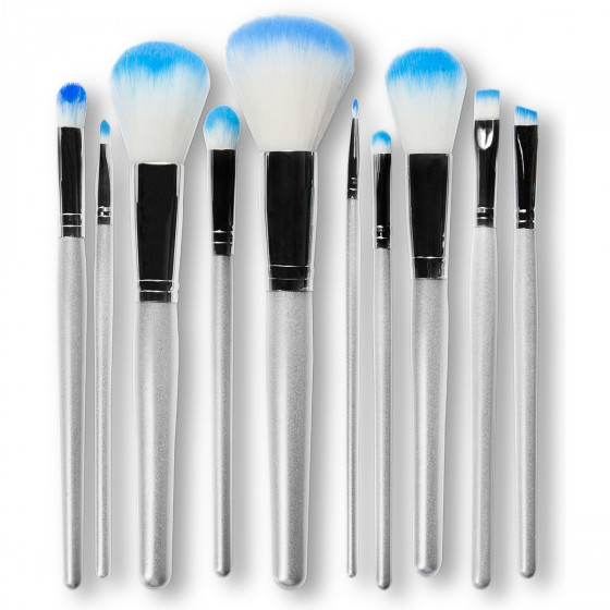 Bellapierre Professional Brush Set Blue - Профессиональный набор из 10 кистей для макияжа - 1