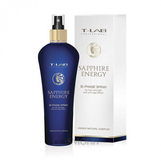 T-LAB Professional Sapphire Energy Bi-phase Spray - Двухфазный антивозрастной спрей для силы волос - 1