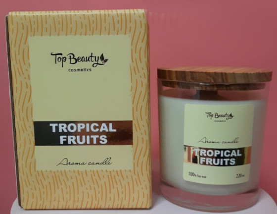 Top Beauty Aromatic candle - Свеча ароматическая из соевого воска 220 мл. Tropical fruits