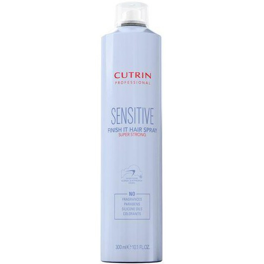 Cutrin Sensitiv Fragrance Free Finish it Hair Spray Super Strong - Лак экстра-сильной фиксации без отдушки