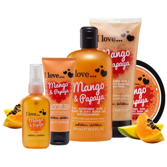 I Love Mango & Papaya Exfoliating Shower Smoothie - Крем-пилинг для душа "Манго и папайя" - 4