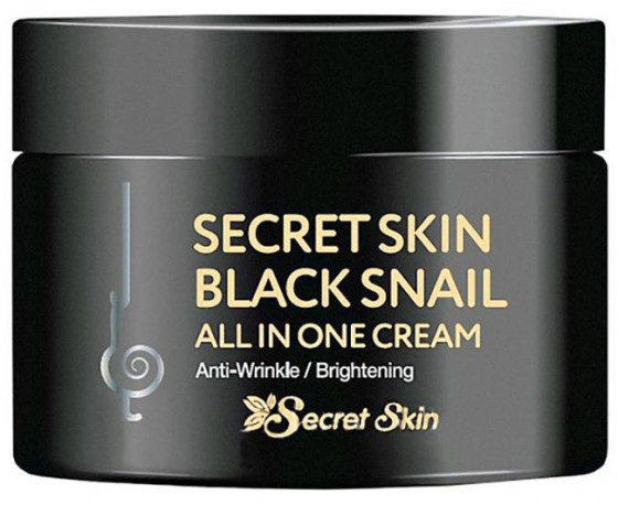 Secret Skin Black Snail All In One Cream - Крем для лица с муцином черной улитки - 1