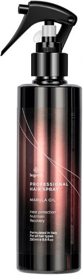 Bogenia Professional Marula Oil Hair Spray - Термозащитный спрей для волос с маслом марулы