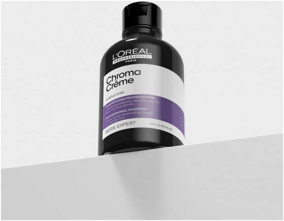 L'Oreal Professionnel Serie Expert Chroma Creme Purple Dyes Professional Shampoo - Шампунь для нейтрализации желтых оттенков волос цвета блонд - 1