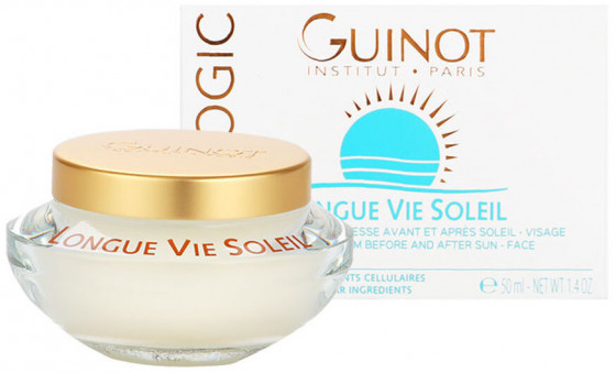 Guinot Longue Vie Soleil Youth Cream Before And After Sun Face - Крем для лица для молодой кожи до и после загара - 1