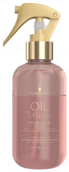 Schwarzkopf Professional Oil Ultime Lignt-Oil-in-Spray Conditioner - Кондиционер-спрей для тонких и нормальных волос с маслом марулы и розы