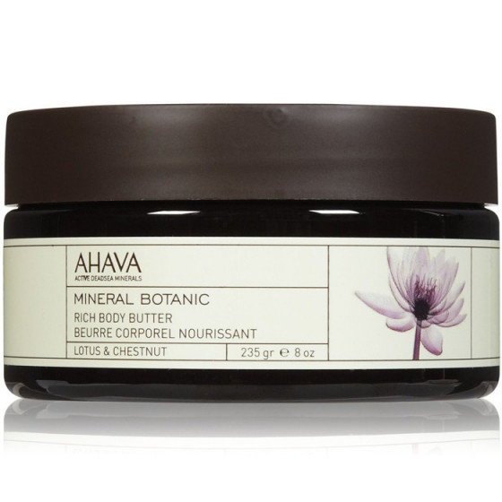 Ahava Mineral Botanic Rich Body Butter Lotus & Chestnut - Крем-масло для тела питательное Лотос и Сладкий каштан