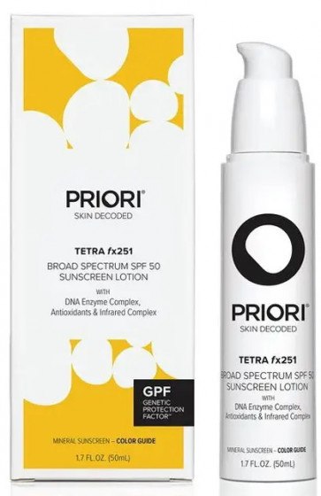 Priori tetra fx251 Broad Spectrum Color Guide SPF50 - Увлажняющий крем для лица (с тоном)