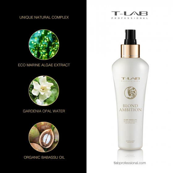 T-LAB Professional Blond Ambition Elixir Absolute - Эликсир для светлых и осветленных волос - 1