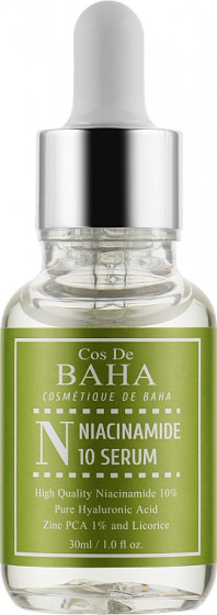 Cos De BAHA Niacinamide 10 Serum - Сыворотка для лица с ниацинамидом и цинком