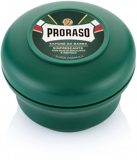 Proraso Green Line Refreshing Shaving Soap - Тонизирующее мыло для бритья с маслом эвкалипта и ментолом