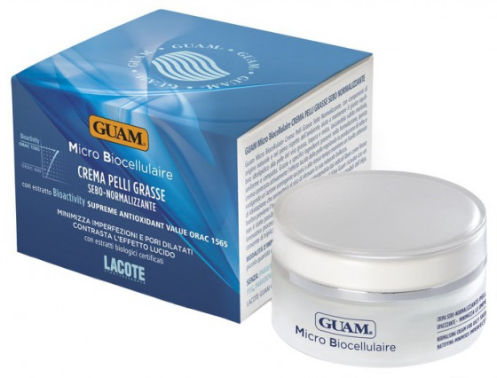 GUAM MicroBio Cellulaire Crema Pelli Grasse Sebo-Normalizzante - Микробиоклеточный крем себорегулирующий для жирной кожи лица