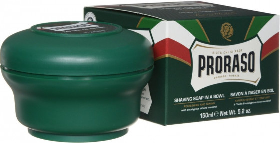 Proraso Green Line Refreshing Shaving Soap - Тонизирующее мыло для бритья с маслом эвкалипта и ментолом - 3