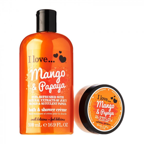 I Love Mango & Papaya Bath & Shower Creme - Крем для ванны и душа "Манго и Папайя" - 1