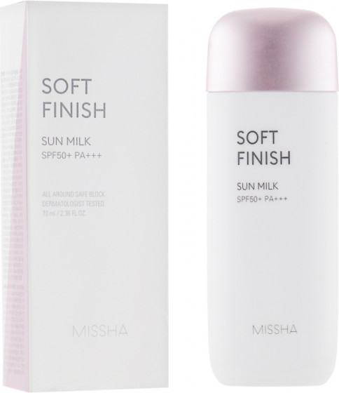 Missha All Around Safe Block Soft Finish Sun Milk SPF50+ - Солнцезащитное молочко для лица