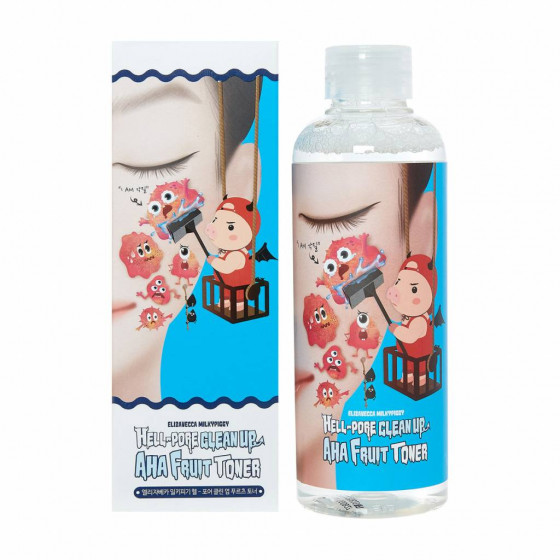 Elizavecca Hell Pore Clean Up AHA Fruit Toner - Очищающий фруктовый тонер - 1