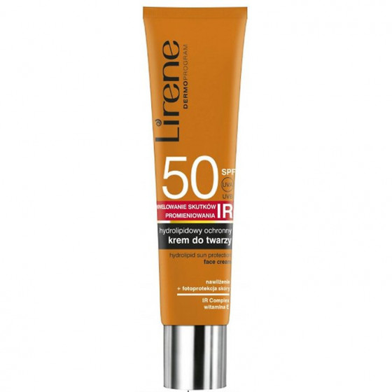 Lirene Hydrolipid Protective Face Cream SPF50 - Гидролипидный защитный крем для лица SPF50