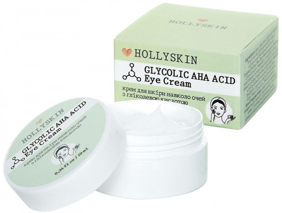 Hollyskin Glycolic AHA Acid Eye Cream - Крем для кожи вокруг глаз с гликолевой кислотой