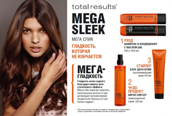 Matrix Total Results Mega Sleek Conditioner - Кондиционер для гладкости волос - 1