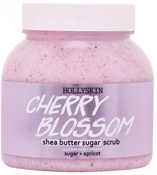 Hollyskin Shea Butter Sugar Scrub Cherry Blossom - Сахарный скраб с маслом ши и перлитом