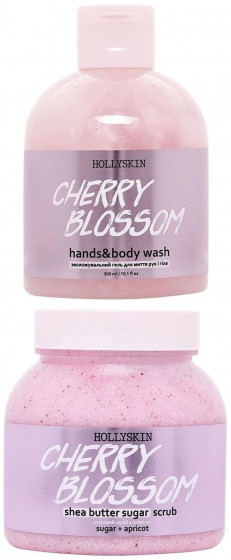 Hollyskin Shea Butter Sugar Scrub Cherry Blossom - Сахарный скраб с маслом ши и перлитом - 2