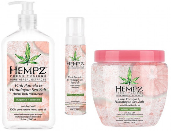 Hempz Pink Pomelo & Himalayan Sea Salt Herbal Body Salt Scrub - Скраб для тела "Помело и Гималайская соль" - 2