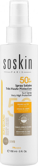 Soskin Sun Spray Very High Protection SPF50+ - Солнцезащитный спрей для лица и тела