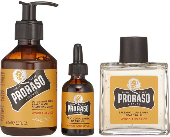 Proraso Wood & Spice Beard Kit - Подарочный набор для ухода за бородой - 1