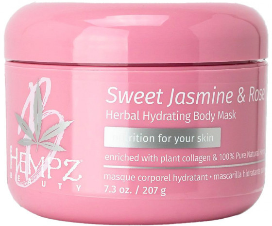 Hempz Sweet Jasmine & Rose Herbal Body Mask - Питательная маска для тела с коллагеном "Жасмин-Роза"